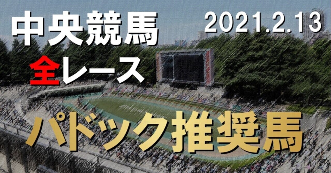 2/13(土)中央競馬パドック予想