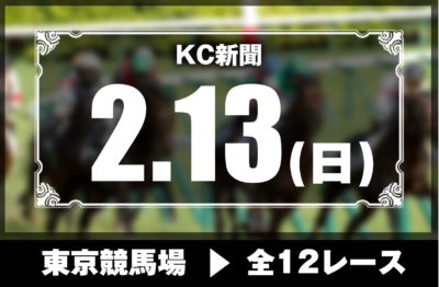 2/13(日)東京競馬『KC新聞』全12レース